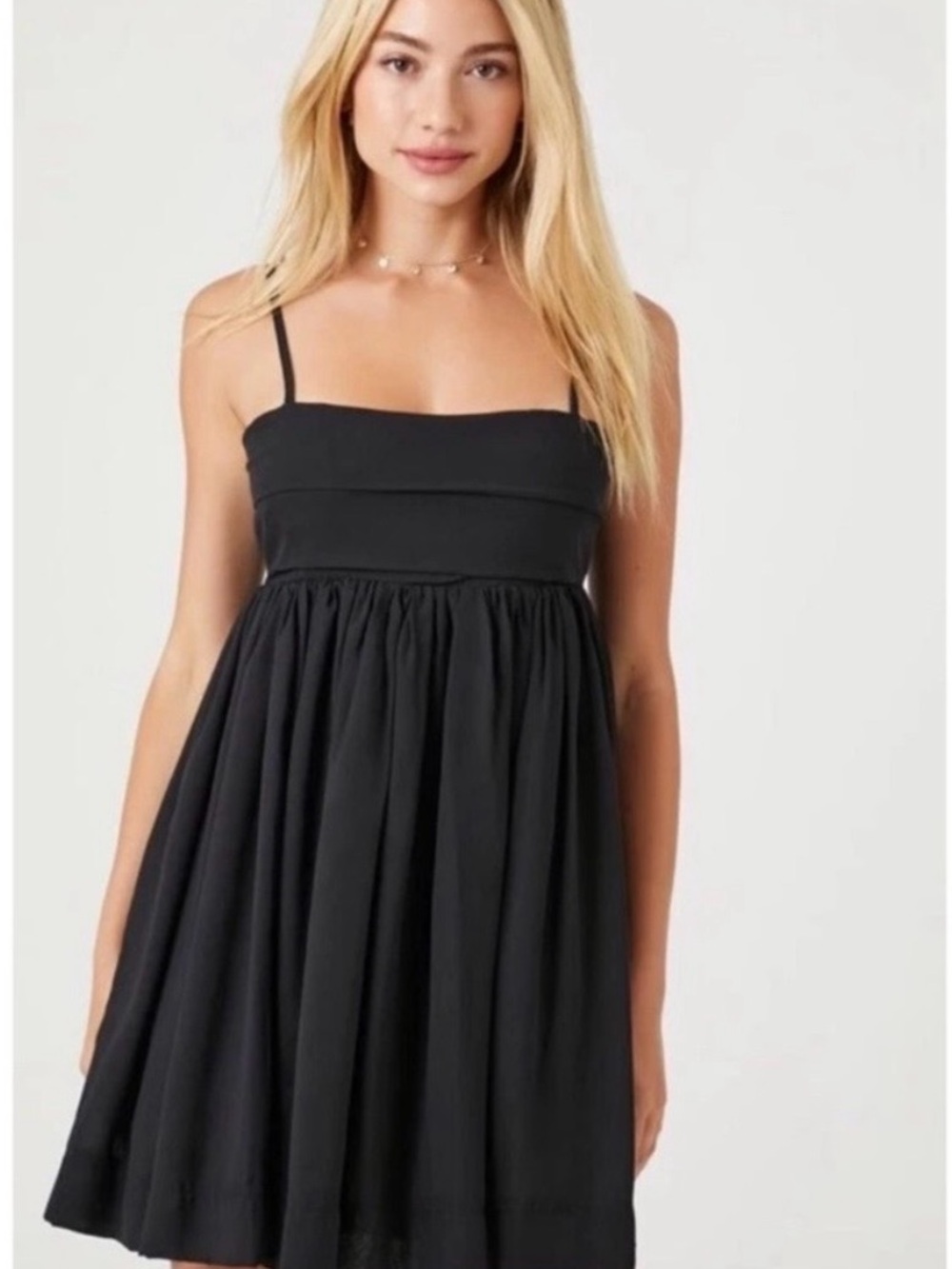 Forever 21 Black Mini‎ Dress with Spaghetti Straps